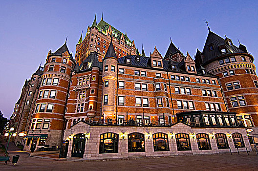 酒店,魁北克城,晨光,魁北克,加拿大