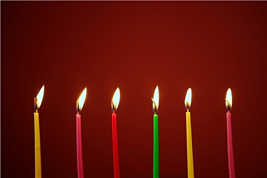 彩色,生日蜡烛,排列