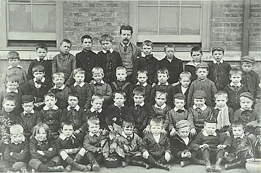 学生,教师,街道,学校,1894年,艺术家,未知