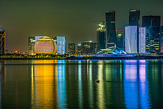 杭州钱江新城夜景