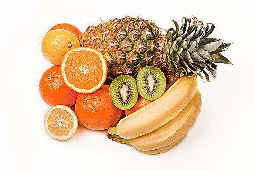 种类,水果,菠萝,猕猴桃,橘子,柠檬
