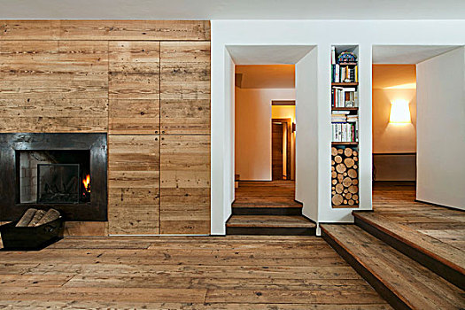 木,室内,生动,空间感,客厅