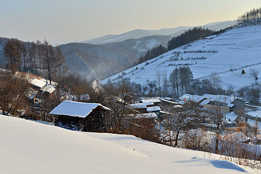 冬季吉林雪村-松岭美景如画