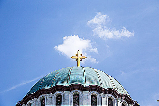 塞尔维亚首都贝尔格莱德的圣萨瓦大教堂