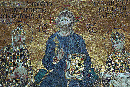 拜占庭风格,图案,展示,耶稣,12世纪,艺术家,未知