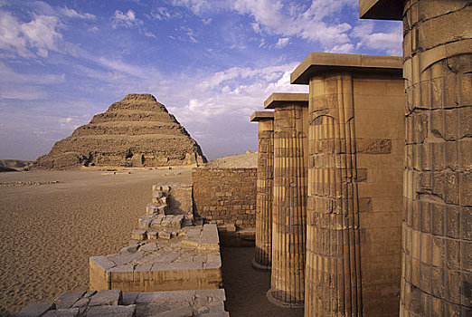埃及,开罗附近,塞加拉,金字塔,石头,建筑,世界