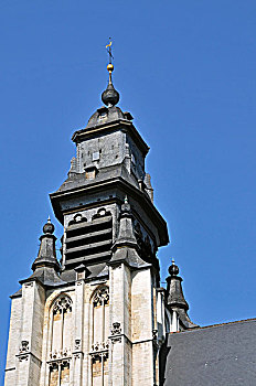 尖顶,教堂,市中心,布鲁塞尔,比利时,荷比卢,欧洲