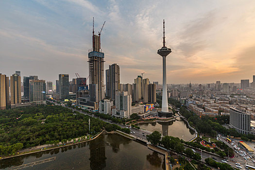 沈阳城市风光彩电塔夜景