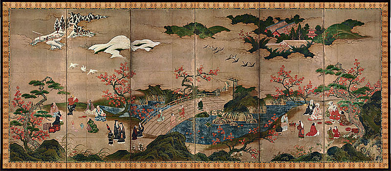 枫树,折叠屏风,16世纪,艺术家,动作