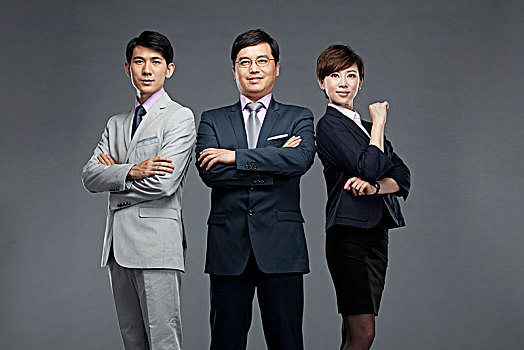 亚洲商务人士组合肖像