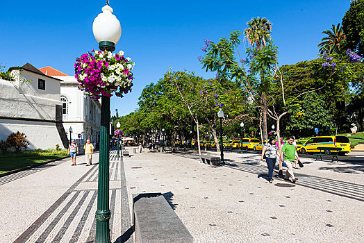散步场所,历史,城镇中心,丰沙尔,马德拉岛,葡萄牙,欧洲