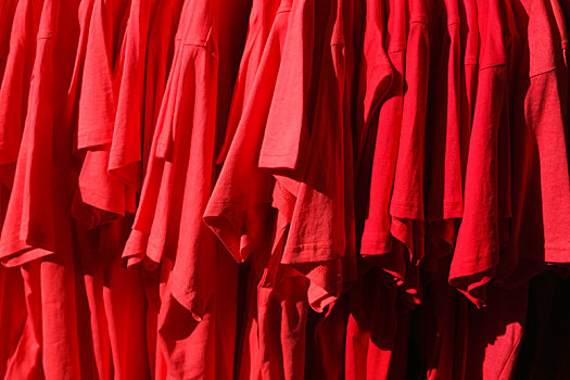 红色,衬衫,衣架