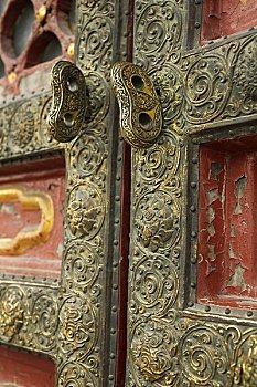 门,保存,和谐,故宫,北京,中国