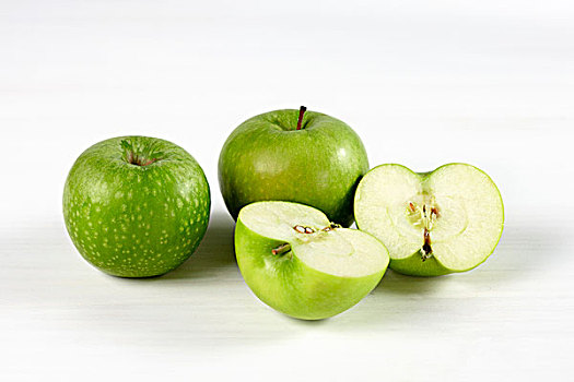 澳洲青苹果,苹果,白色背景