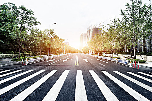 空,郊区,沥青,道路,阳光