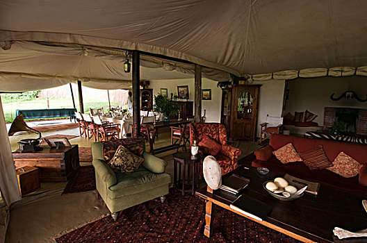 20年代,旅游,露营,马赛马拉国家保护区,肯尼亚