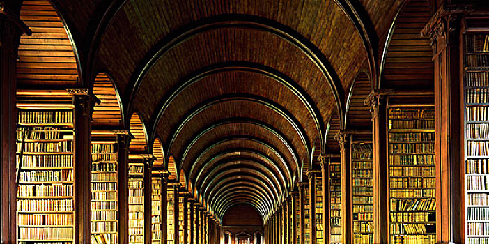 图书馆,圣三一学院,都柏林,爱尔兰