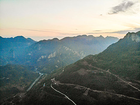 航拍湖北恩施大峡谷云龙地缝景区