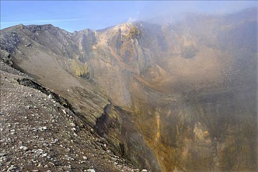 火山口,边缘,埃特纳山,西西里,欧洲