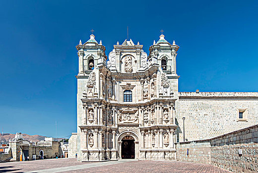 墨西哥,瓦哈卡,大教堂,圣母,孤单,大幅,尺寸