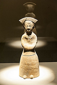 古代陶女俑,东晋,公元317-420年,中国国家博物馆收藏
