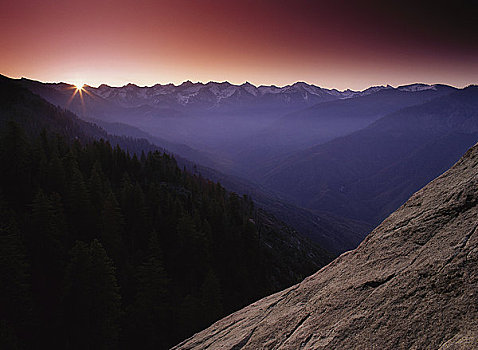 日出,红杉国家公园,加利福尼亚,美国