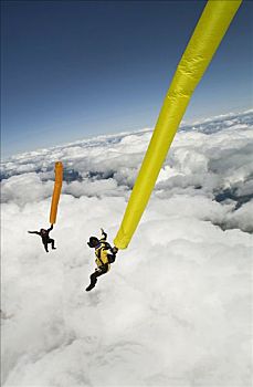 两个,跳伞运动员,伯恩,瑞士