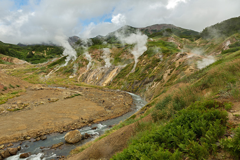 河_山谷_间歇泉_自然保护区_堪察加半岛_半岛_高清图片_全景视觉