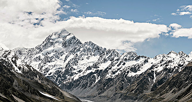 库克山,库克山国家公园,南阿尔卑斯山,坎特伯雷地区,南部地区,新西兰,大洋洲