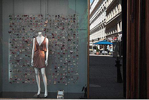 连衣裙,橱窗,维也纳,奥地利