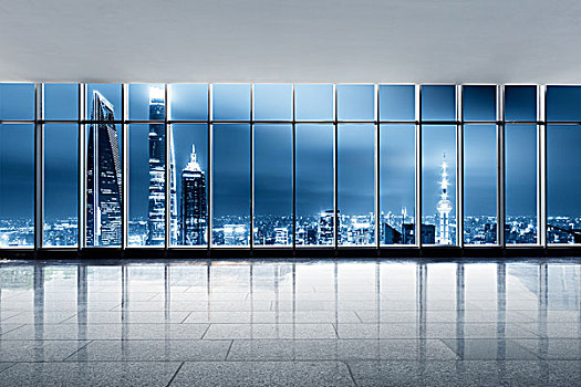 城市,天际线,上海,玻璃窗
