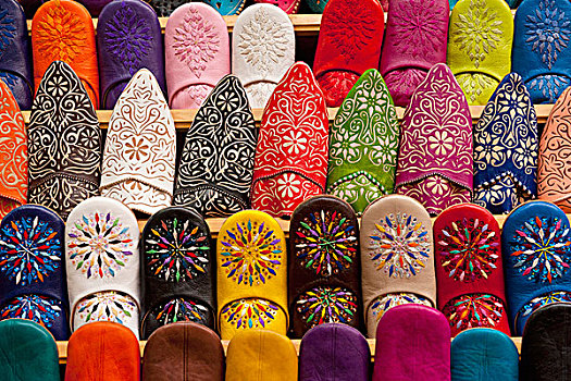 摩洛哥,拖鞋,出售,店,露天市场