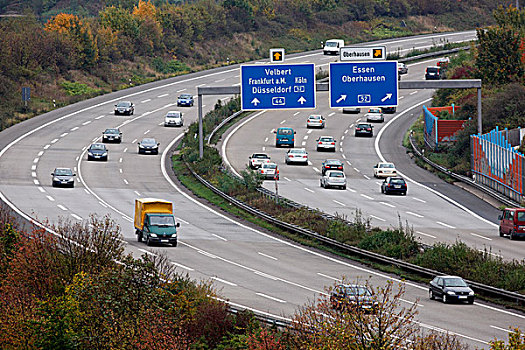 高速公路,靠近,杜塞尔多夫,机场,公路,连通,北莱茵威斯特伐利亚,德国,欧洲