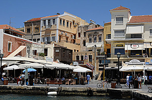 港口,哈尼亚,克里特岛,希腊,欧洲