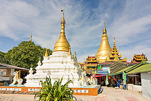 传说,山,庙宇,佛塔,塔,区域,缅甸
