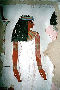 壁画,陵墓,贵族,底比斯,路克索神庙,埃及,艺术家