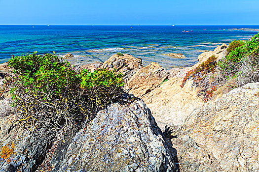 海边风景,岩石,野外,海滩,科西嘉岛,岛屿