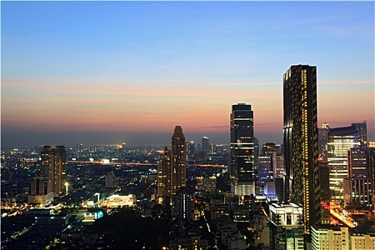 曼谷,天际线,城市