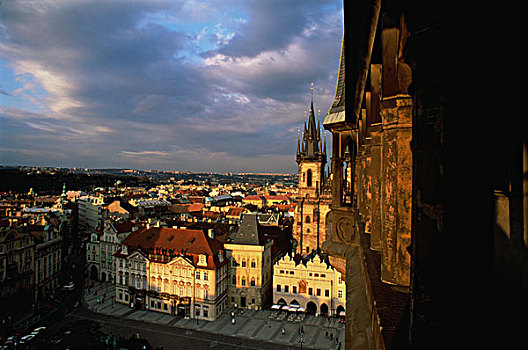 建筑,城市,布拉格,捷克共和国