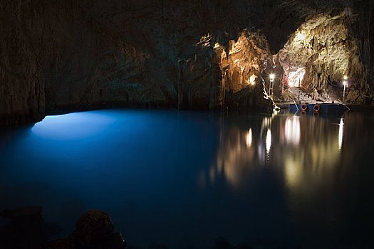 洞穴,湾,阿马尔菲海岸,坎帕尼亚区,意大利