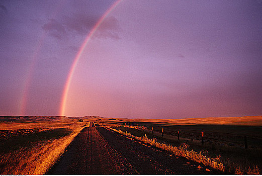 彩虹,草原国家公园,萨斯喀彻温,加拿大
