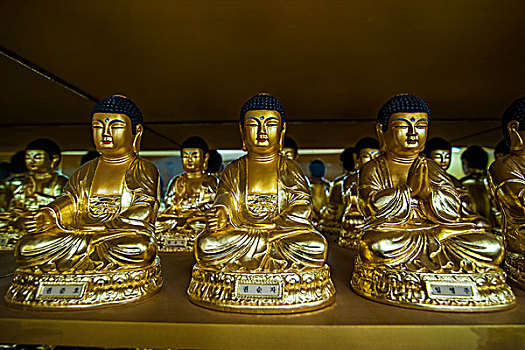 佛,收集,下面,金色,雕塑,法往寺,复杂,韩国