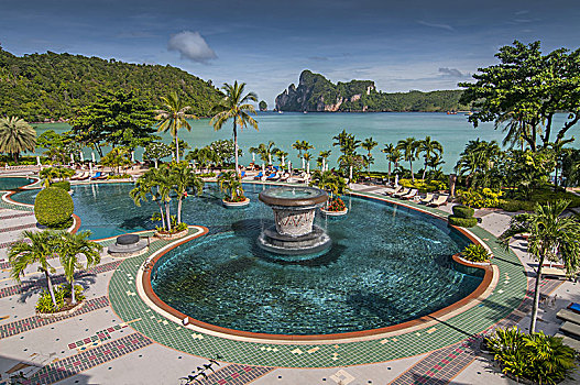 游泳池,奢华,胜地,皮皮岛,泰国