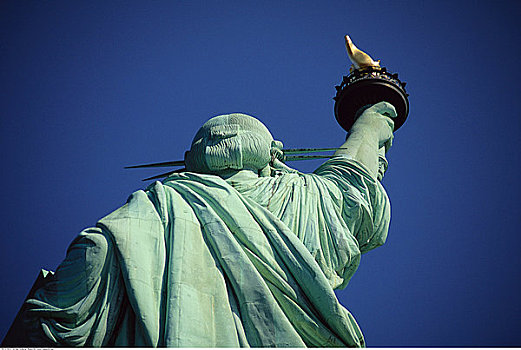 后视图,自由女神像,纽约,美国