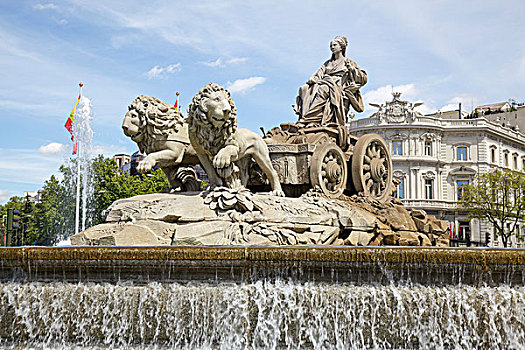 西贝里斯广场喷泉,广场,马德里,西班牙,欧洲