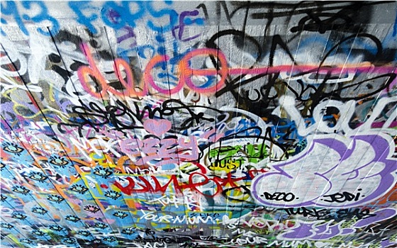 伦敦,涂鸦,溜冰场