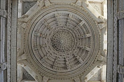 特写,圆顶,庙宇,拉贾斯坦邦,北印度,亚洲