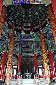 北京天坛祈年殿内景藻井