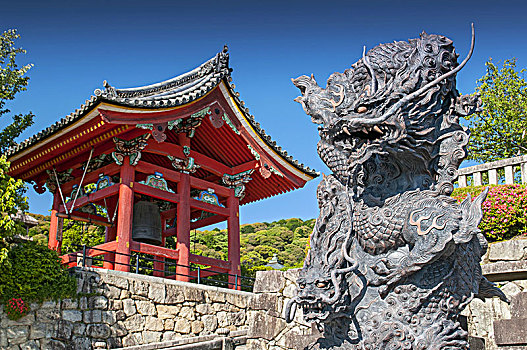 龙,石刻,清水寺,复杂,区域,京都,日本