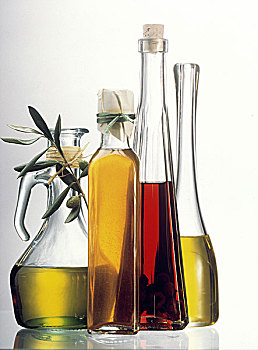 瓶子,橄榄油,树莓醋